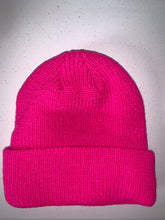 Load image into Gallery viewer, Pink Beanie Hat/w Yellow/Blk logo
