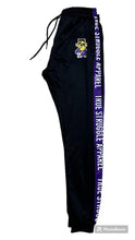 Load image into Gallery viewer, Black &amp; Purple Sweatpants
