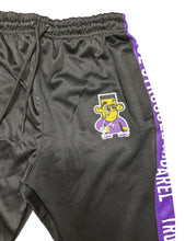 Load image into Gallery viewer, Black &amp; Purple Sweatpants

