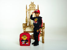 Load image into Gallery viewer, New Black &amp; Red Kid Jogger Sets
