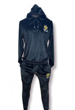 Load image into Gallery viewer, Black Velour Jogger Set
