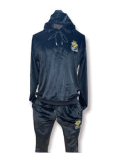 Load image into Gallery viewer, Black Velour Jogger Set
